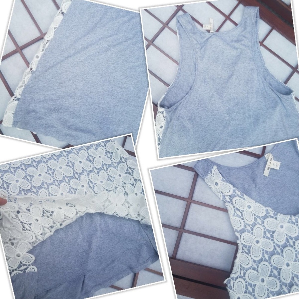 MIAMI GRAY AND WHITE TANK TOP SIZE L - Picture 6 of 8
